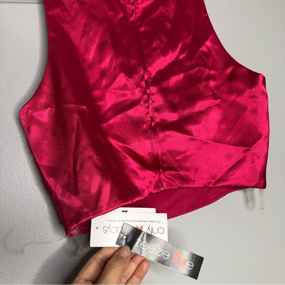 Teeze Me 2 piece Dress Hot pink Top high-low Floral A-line Skirt Set Prom Party - Picture 10 of 10